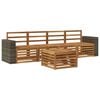 vidaXL Outdoor Sofa Set 5 pcs Natural Solid Acacia Wood