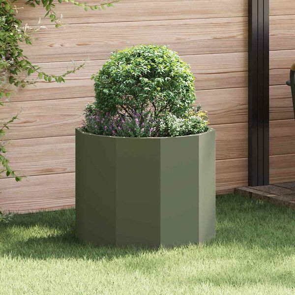 vidaXL Planter Olive Green 60 x 60 x 50 cm Steel