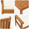 vidaXL Garden Sofa Set with Cushion 5 pcs Brown Solid Acacia wood
