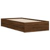 vidaXL Bed Frame with Drawers without Mattress Brown Oak 90x200 cm