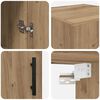 vidaXL Wall Mounted Cabinet Artisan Oak 34.5 x 34 x 90 cm