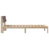 vidaXL Bed frame Brown and taupe 90 x 190 cm Solid pine wood