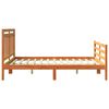 vidaXL Bed Frame with Headboard Wax Brown 150 x 200 cm