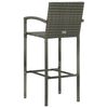 vidaXL 5 Piece Garden Bar Set Poly Rattan Grey