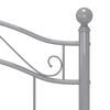 vidaXL Bed Frame without Mattress Grey Metal 90x200 cm
