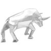 vidaXL Bull Sculpture Silver 74 x 23 x 39 cm Aluminium