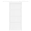 vidaXL Sliding Door White 93 x 202 cm Solid Pine Wood