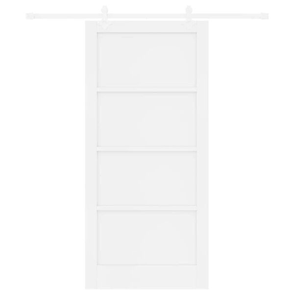 vidaXL Sliding Door White 93 x 202 cm Solid Pine Wood