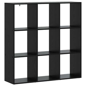 vidaXL Book Cabinet 102 x 29 x 103.5 cm Engineered Wood Black Oak