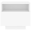 vidaXL Bedside Cabinets with LED Lights 2 pcs White 40x39x37 cm
