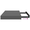 vidaXL Floating Wall Shelves 2 pcs High Gloss Grey 40x23x3.8 cm MDF