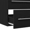 vidaXL Bathroom Sink Cabinet Black Oak 100x38.5x48 cm Engineered Wood