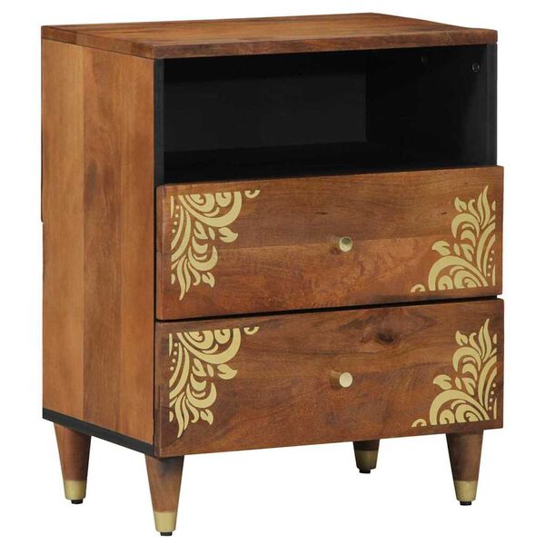 vidaXL Bedside Cabinet Honey Brown 50 x 33 x 62 cm Solid Mango Wood