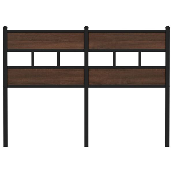 vidaXL Replace Headboard Brown Oak 120 cm Steel and Engineered Wood