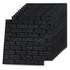vidaXL 3D Wallpaper Bricks Self-adhesive 40 pcs Black