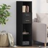 vidaXL Highboard Black 30x42.5x124 cm Engineered Wood