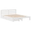 vidaXL Bed Frame without Mattress White 120x190 cm Small Double Solid Wood Pine