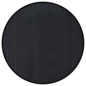 vidaXL Rug Round Black 60 cm Bamboo