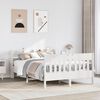 vidaXL Bed Frame without Mattress White 135x190 cm Double Solid Wood Pine