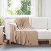 vidaXL Throw Blanket Camel 170 x 130 cm Fleece