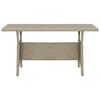 vidaXL Garden Table Grey 130x70x66 cm Poly Rattan