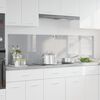 vidaXL Kitchen Backsplash 2 pcs Light Grey 90 x 50 cm Tempered Glass