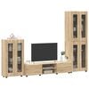 vidaXL TV Cabinet Set with Drawer with Door Sonoma Oak Engineered Wood