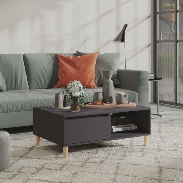 vidaXL Coffee Table Grey 90x60x35 cm Engineered Wood