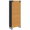 vidaXL Highboard Black Oak 69.5 x 34 x 180 cm Engineered Wood