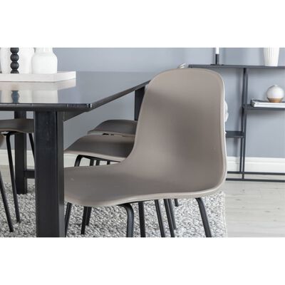 Venture Home Dining Chairs 2 pcs Arctic Plastic Black and Khaki