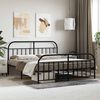 vidaXL Metal Bed Frame without Mattress with Footboard Black 160x200cm