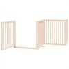 vidaXL Dog Gate with Door Foldable 10 Panels 800 cm Poplar Wood