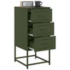 vidaXL Bedside Cabinets 2 pcs Olive Green 36x39x78 cm Steel