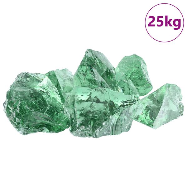 vidaXL Garden Stones Light Green 12 cm Glass