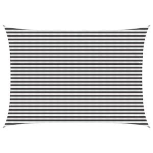 vidaXL Sunshade Sail Anthracite and White 3.5 x 5 m HDPE
