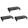 vidaXL Transport Trolleys 3 pcs Black Polypropylene 200 kg