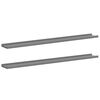 vidaXL Wall Shelves 2 pcs Grey 100x9x3 cm