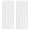 vidaXL Voile Curtain with Curtains 2 pcs White 175 x 140 cm Polyester