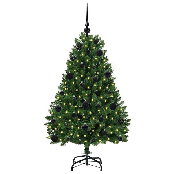 vidaXL Artificial Christmas Tree with Stand Green 120 cm PVC and Metal