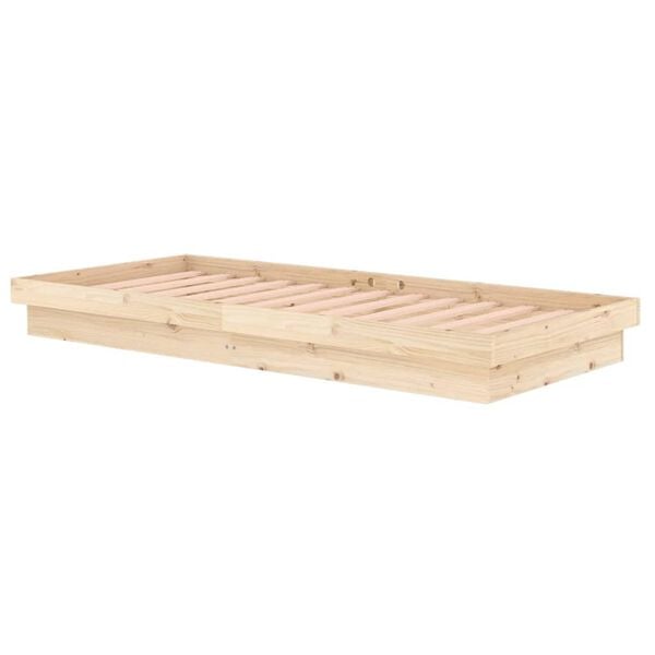 vidaXL Bed Frame without Mattress Solid Wood 90x200 cm