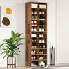 vidaXL Shoe Cabinet Old Wood 54x34x183 cm Engineered Wood