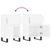 vidaXL Sideboards 2 pcs High Gloss White 40x35x70 cm Engineered Wood