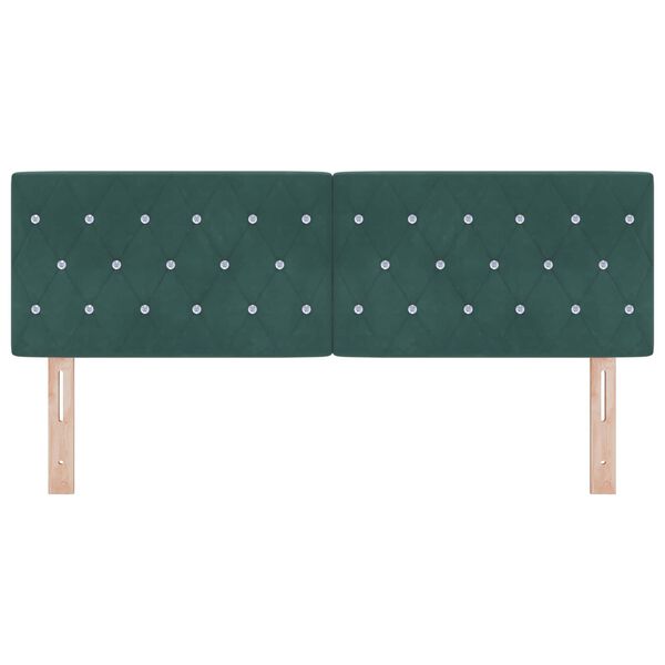 vidaXL Headboard with Headboard Dark Green 160 cm Faux Leather