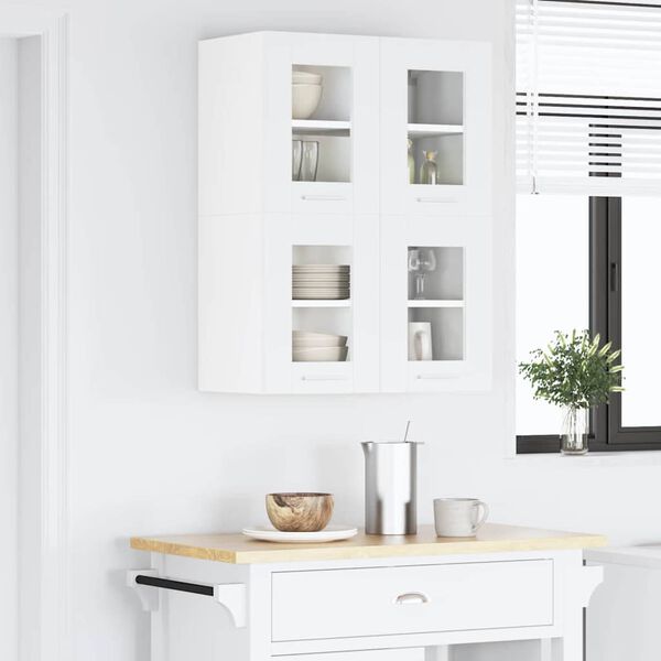 vidaXL Hanging Cabinet with Door White 60 x 31 x 40 cm Engineered Wood