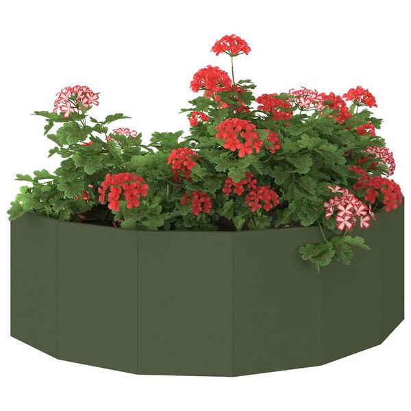 vidaXL Planter Olive Green 120 x 60 x 35 cm Steel