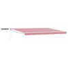 vidaXL Electric Retractable Awning Red and White 5 x 3 m