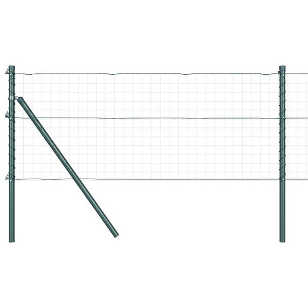 vidaXL Fence Post Other 26 pcs Green 3.2 x 3.2 x 100 cm Steel