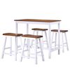 vidaXL Bar Set | Brown and white | Solid wood | Medium | Durable | Bar Set