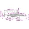 vidaXL Bed frame Brown and dark grey 180 x 200 cm Solid pine wood