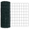 vidaXL Fence with Post Green 0.6 x 50 m Steel and PVC